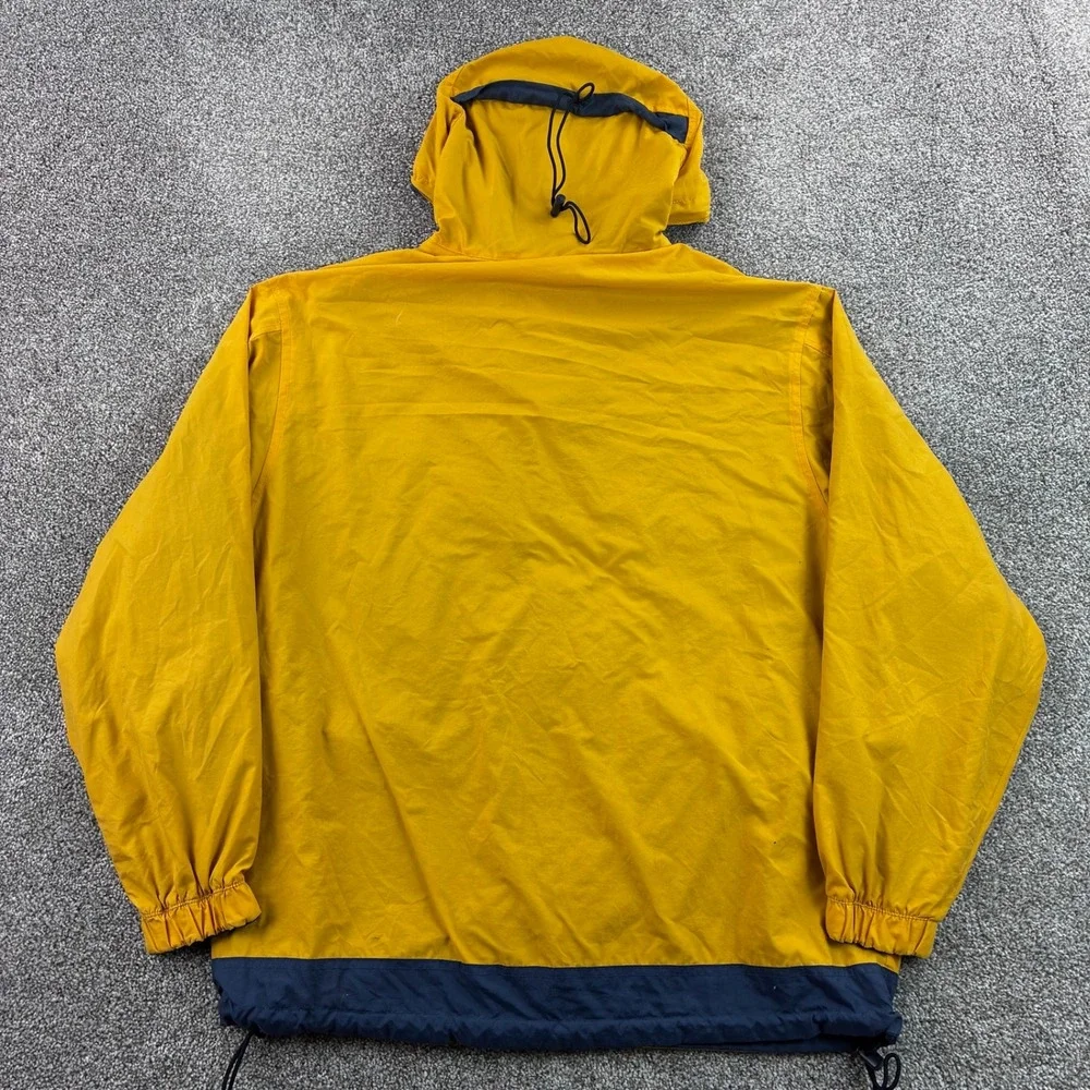 Vintage Abercrombie and Fitch Jacket Mens M Yellow Nylon Windbreaker Sailing